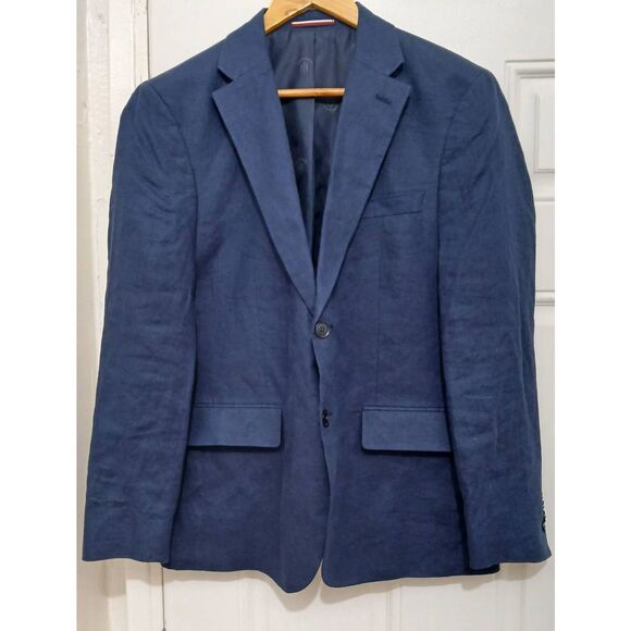 Tommy Hilfiger Other - Tommy Hilfiger mens size 38S summer spring blazer 100% linen navy blue